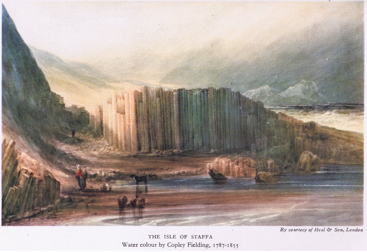 Staffa Adası, 1945 by Anthony Vandyke Copley Fielding