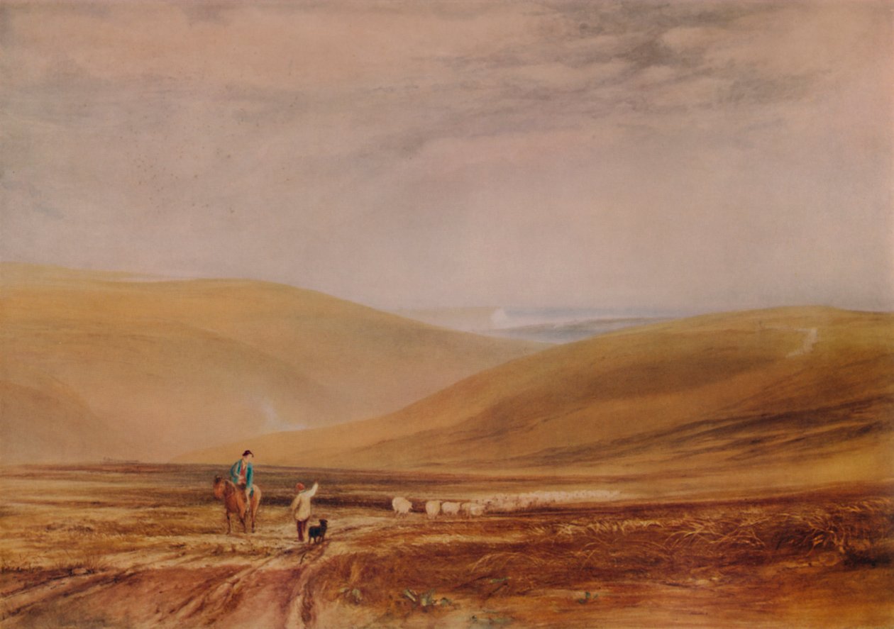 Beachy Head yakınlarındaki Downs, 1844, 1935 by Anthony Vandyke Copley Fielding