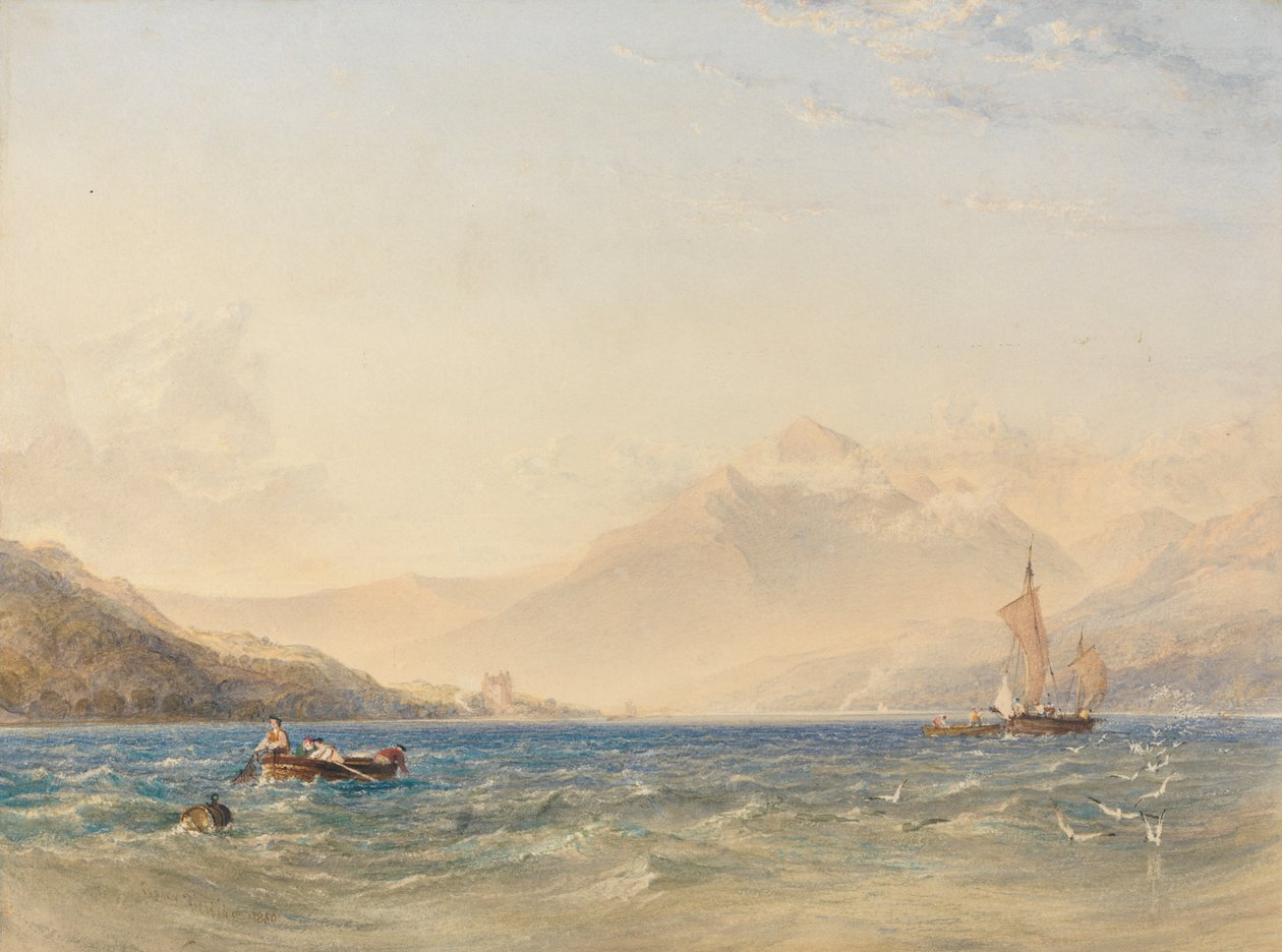Dindarra Kalesi ile Loch Fyne Başkanı by Anthony Vandyke Copley Fielding