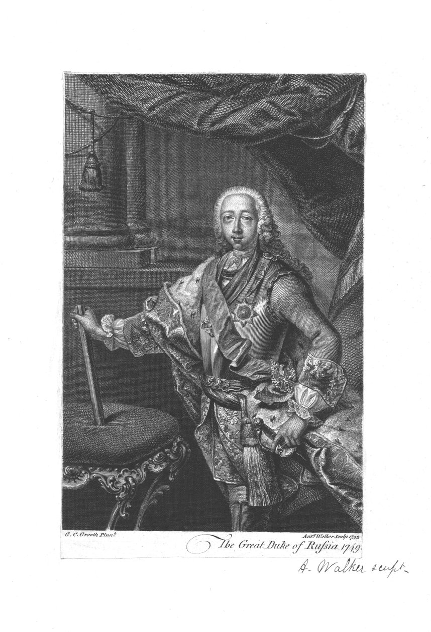 Rusya Büyük Dükü, 1749, 1752. by Anthony Walker