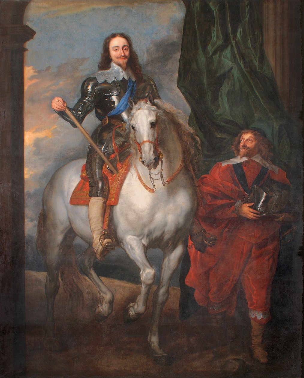 M. De St. Antoine ile At Sırtında I. Charles (tuval üzerine yağlı boya) by Anthony van (after) Dyck