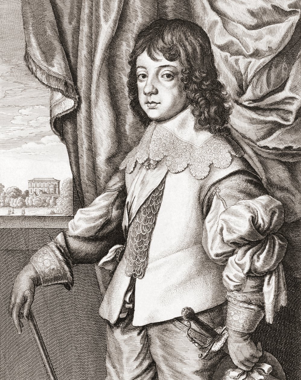 Çocukken İngiltere Kralı II. Charles by Anthony van (after) Dyck