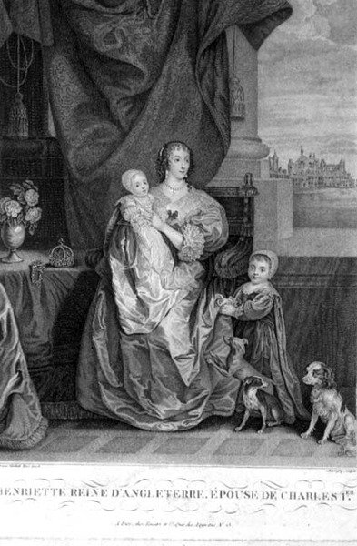 Kraliçe Henrietta Maria (1609-69) I. Charles