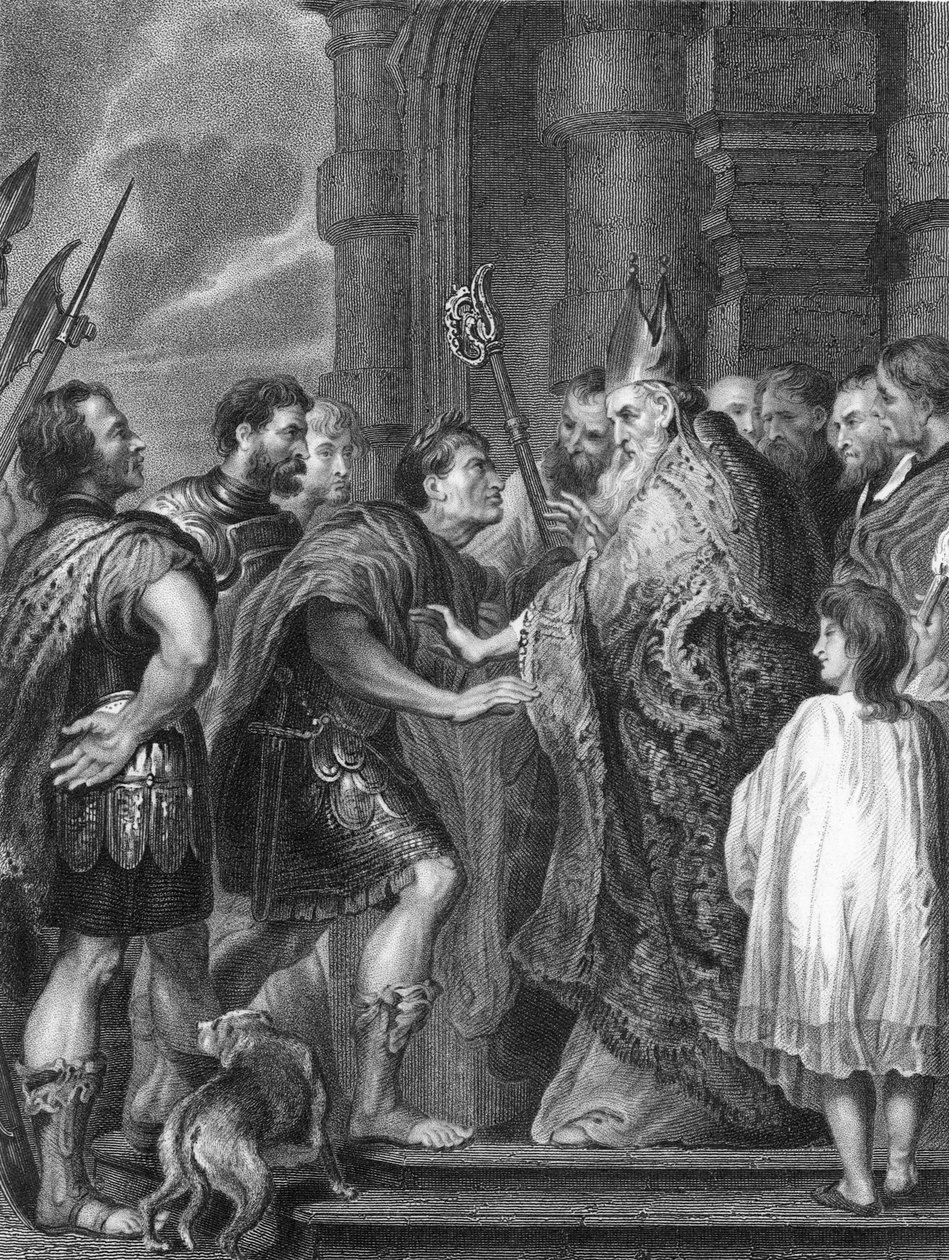Aziz Ambrose, İmparator Theodosius