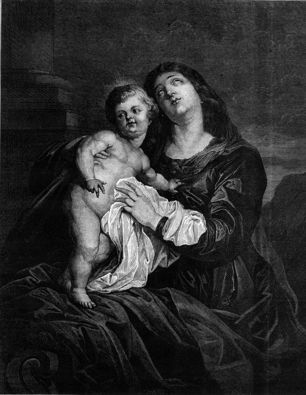 Bakire ve Çocuk İsa. Anton (Antoon veya Anthony) van Dyck
