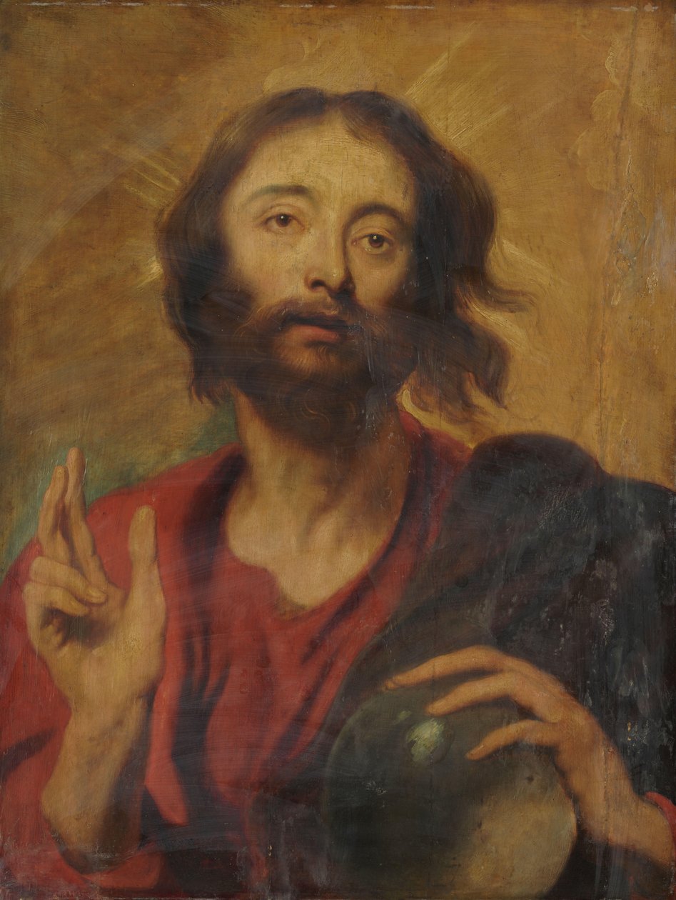 Dünyanın Kurtarıcısı olarak Mesih by Anthony van Dyck (after)