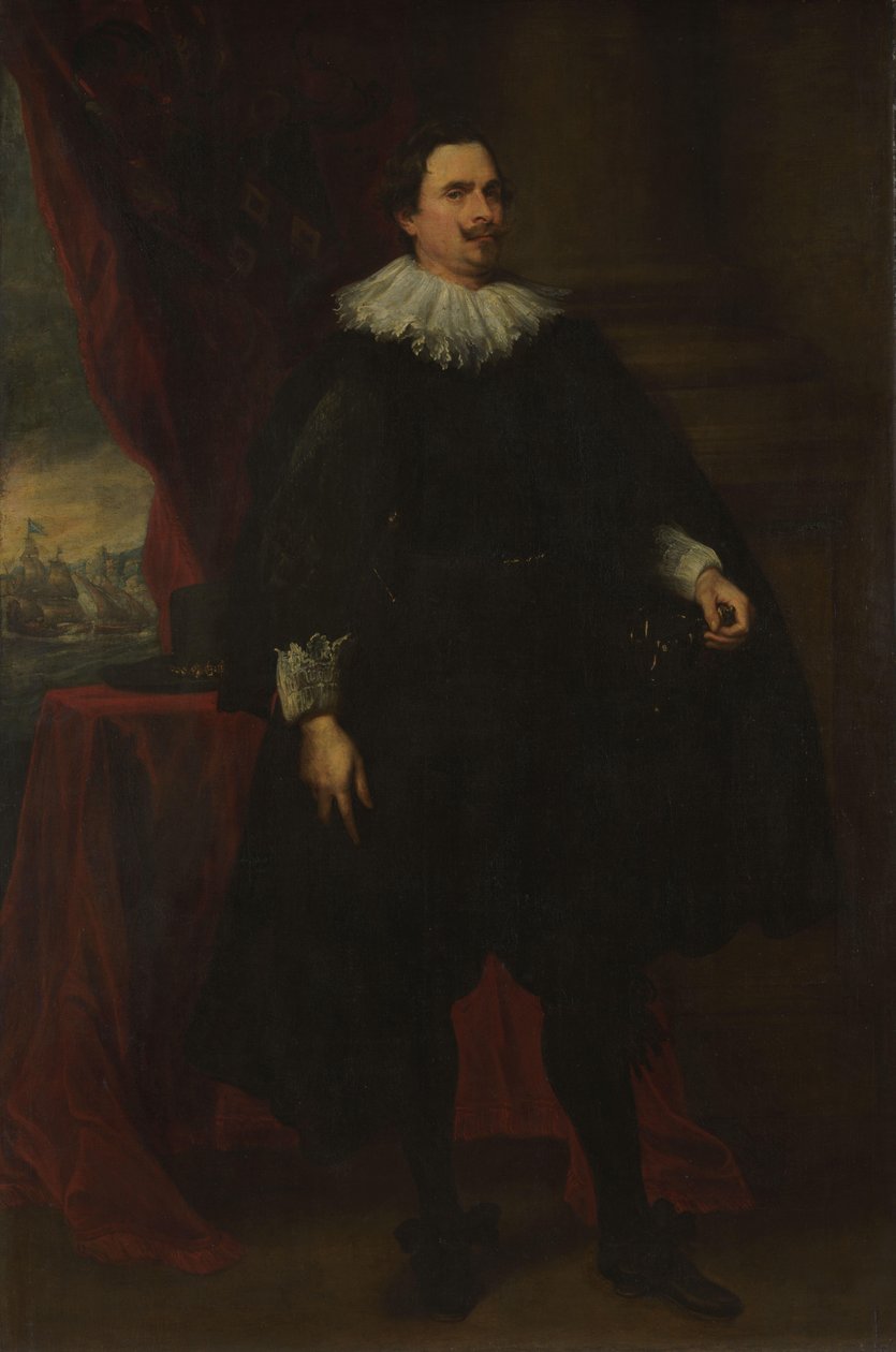 Van der Borcht Ailesinin erkek bir üyesinin portresi by Anthony van Dyck (follower of)