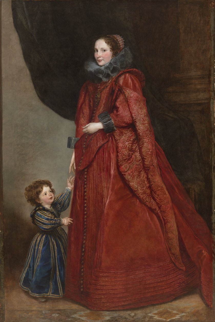 Çocuğuyla Cenevizli Bir Hanım, c. 1623-1625. by Anthony van Dyck