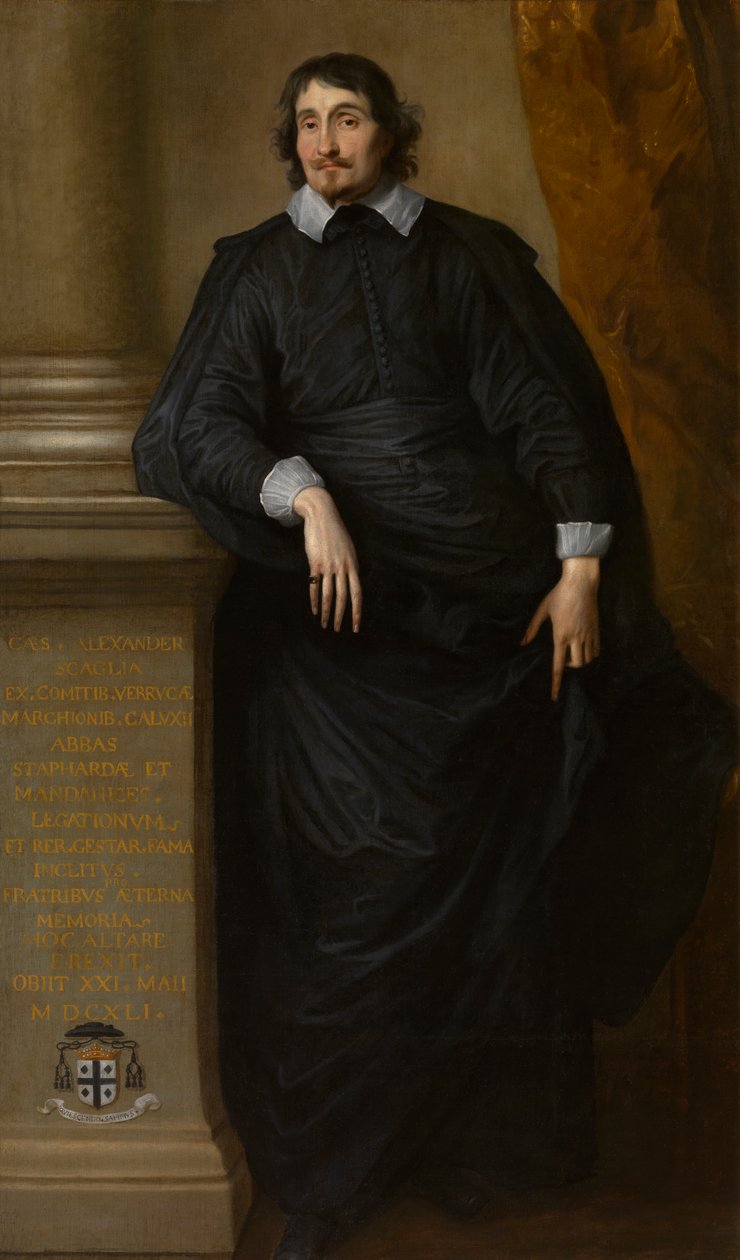Caesar Alexander Scaglia, Staffarda Başrahibi, 1634 dolayları (tuval üzerine yağlı boya) by Anthony van Dyck