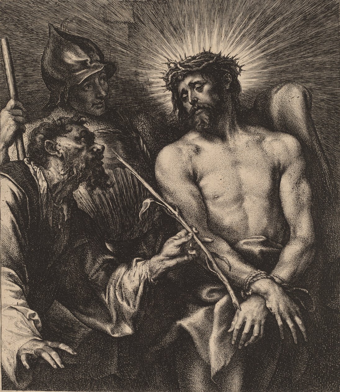 Dikenlerle Taçlandırılan İsa, muhtemelen 1630. by Anthony van Dyck