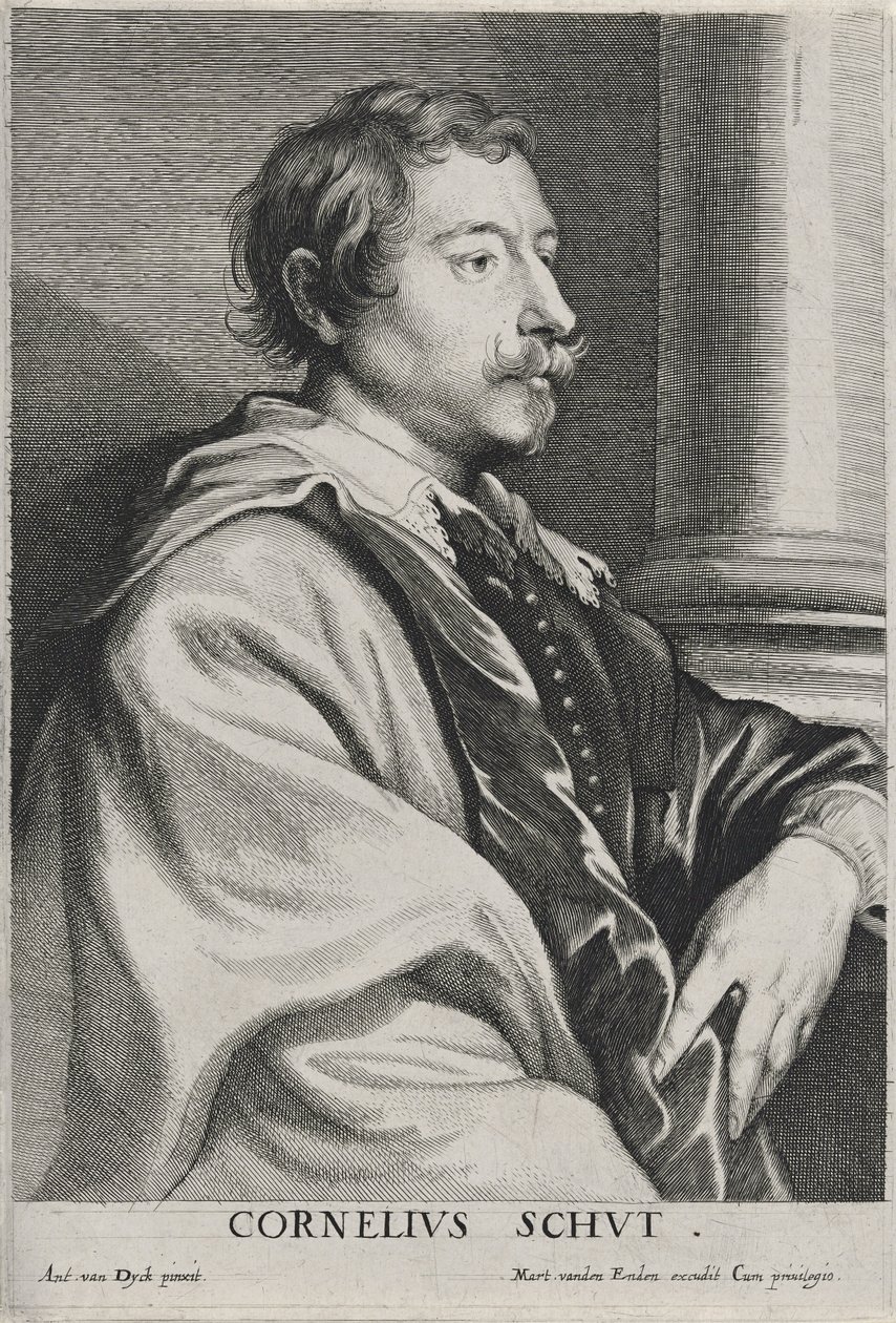 Cornelius Schut, tarih yok (gravürlü kağıt üzerine gravür) by Anthony van Dyck