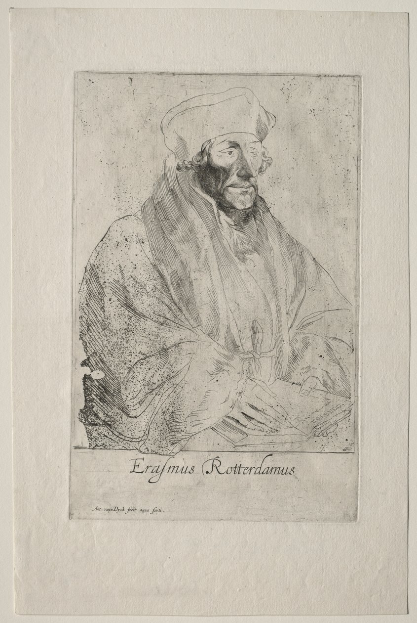 Rotterdamlı Desiderius Erasmus by Anthony van Dyck