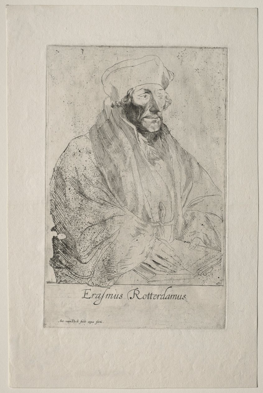 Rotterdamlı Desiderius Erasmus. by Anthony van Dyck