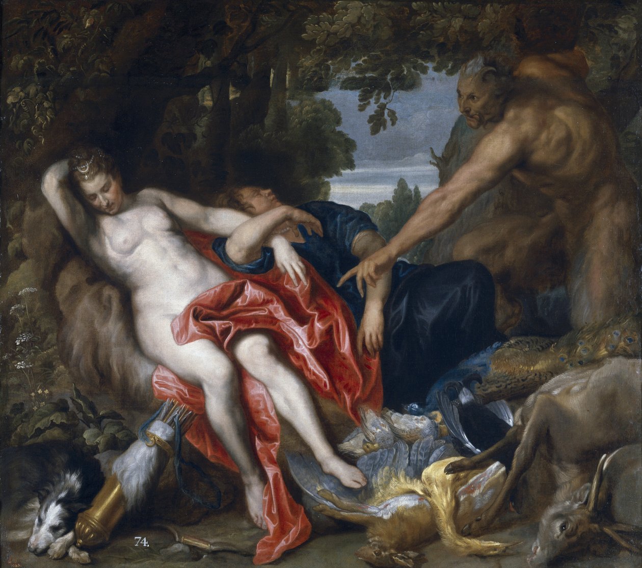 Diana ve perisi satir tarafından şaşırttı by Anthony van Dyck