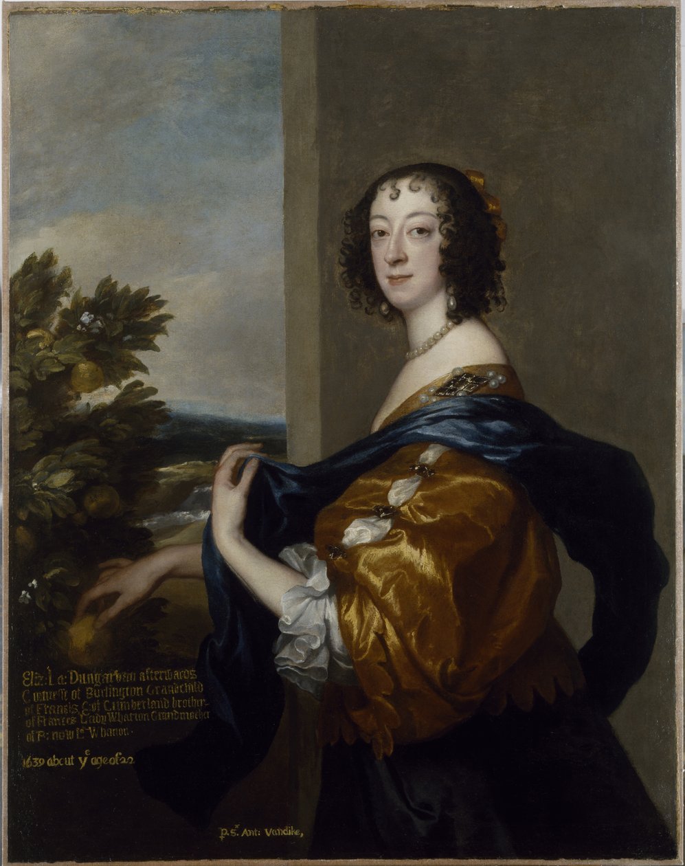 Elizabeth, Lady Dungarvan ve Clifford (tuval üzerine yağlı boya) by Anthony van Dyck