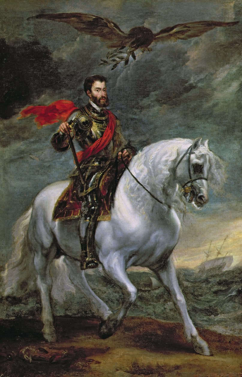 İmparator Charles V (1500-58) At sırtında, 1620 by Anthony van Dyck