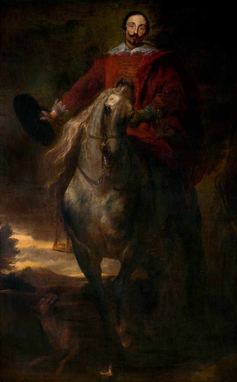Ressam Cornelis de Wael'in atlı portresi (tuval üzerine yağlı boya) by Anthony van Dyck