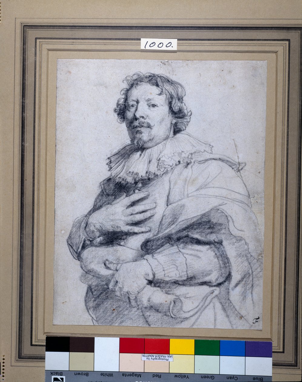 Gaspard de Crayer (beyaz kağıt üzerine siyah tebeşir) by Anthony van Dyck