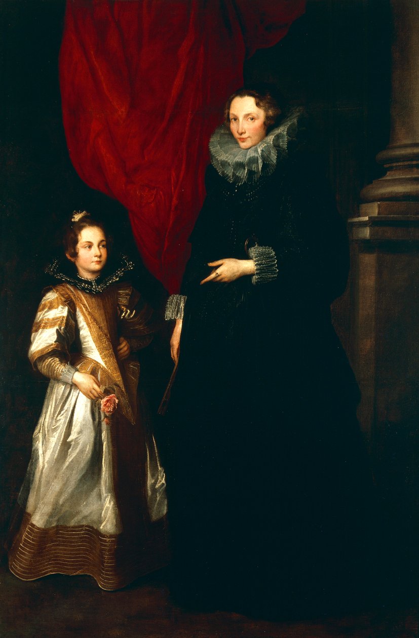 Geronima Brignole Sale kızıyla birlikte by Anthony van Dyck