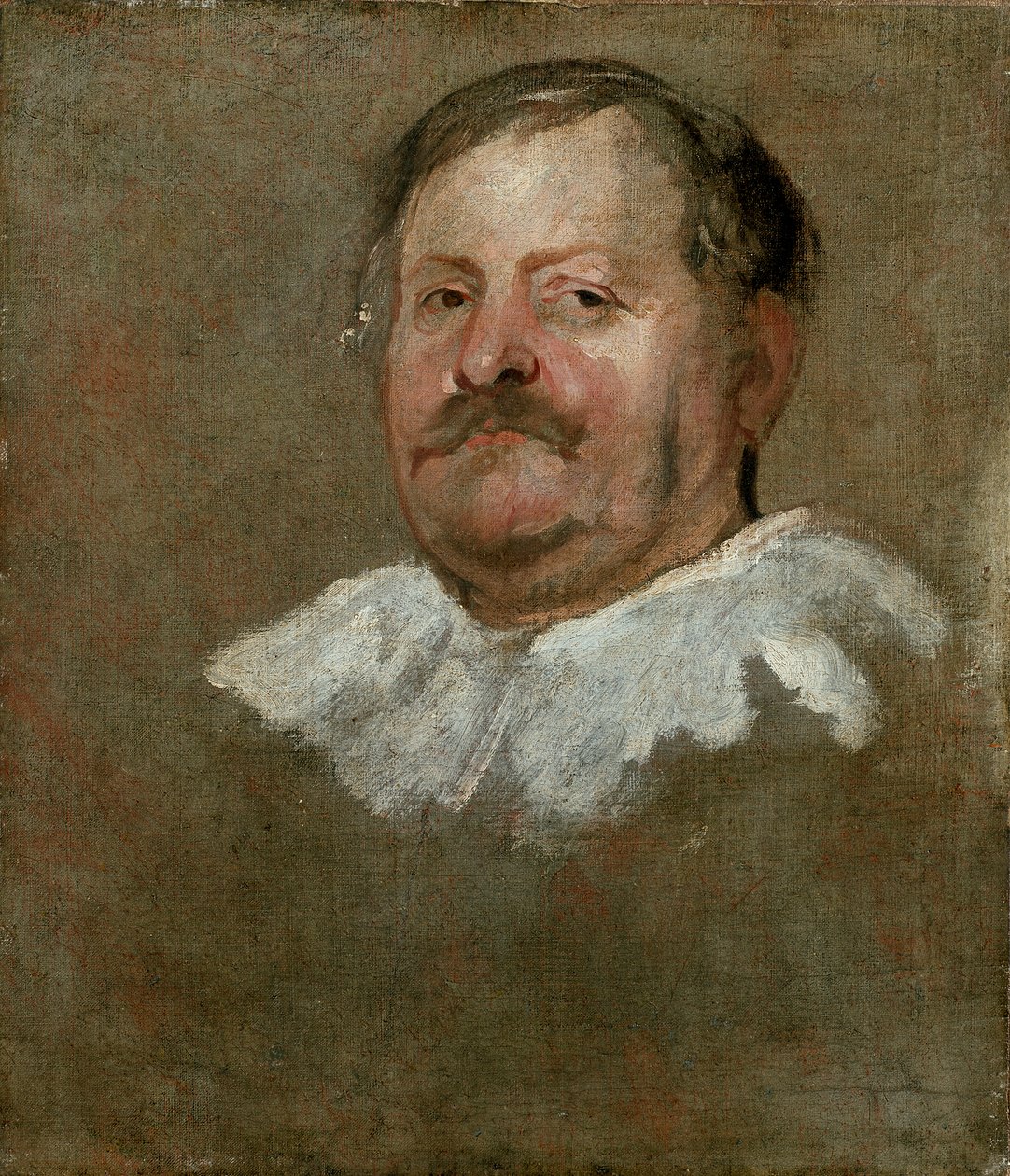 Düşen Ruff giyen sakallı bir adamın başı, 1628 by Anthony van Dyck