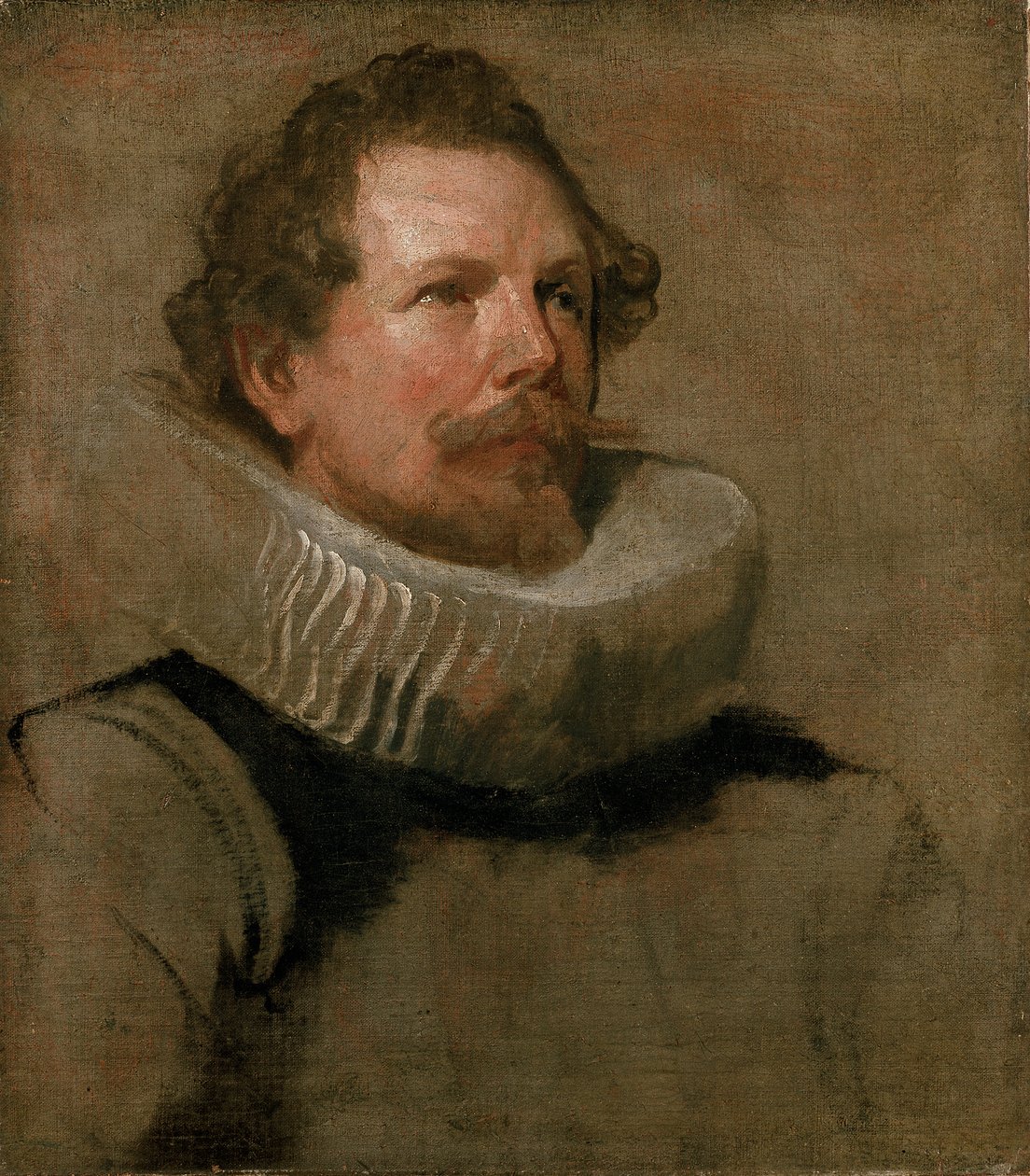 Tekerlek Ruff giyen sakallı bir adamın başı, 17. yüzyıl by Anthony van Dyck