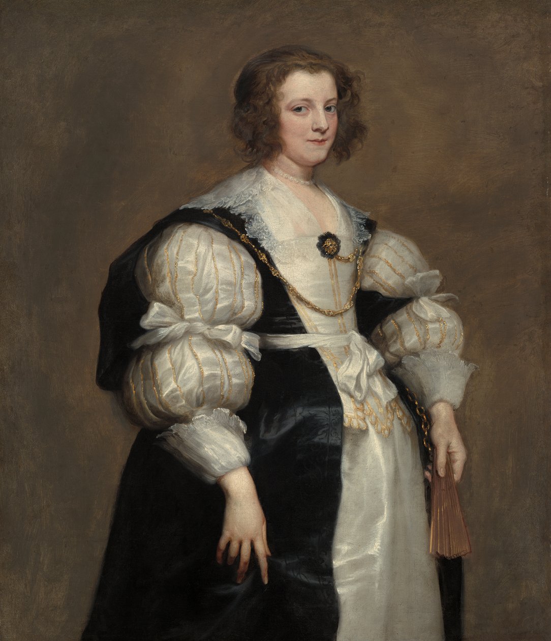 Yelpazeli Kadın, c.1628 by Anthony van Dyck