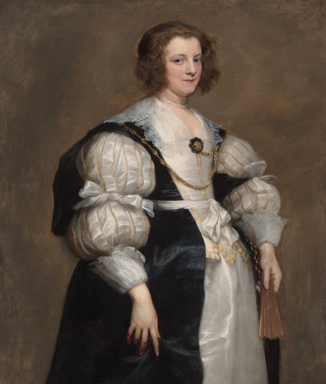 Fanlı Kadın, c. 1628. by Anthony van Dyck