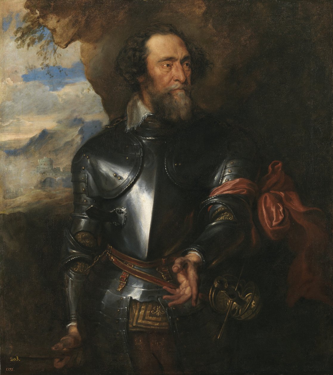 Kont Hendrik van den Bergh'in portresi 1573-1638 by Anthony van Dyck
