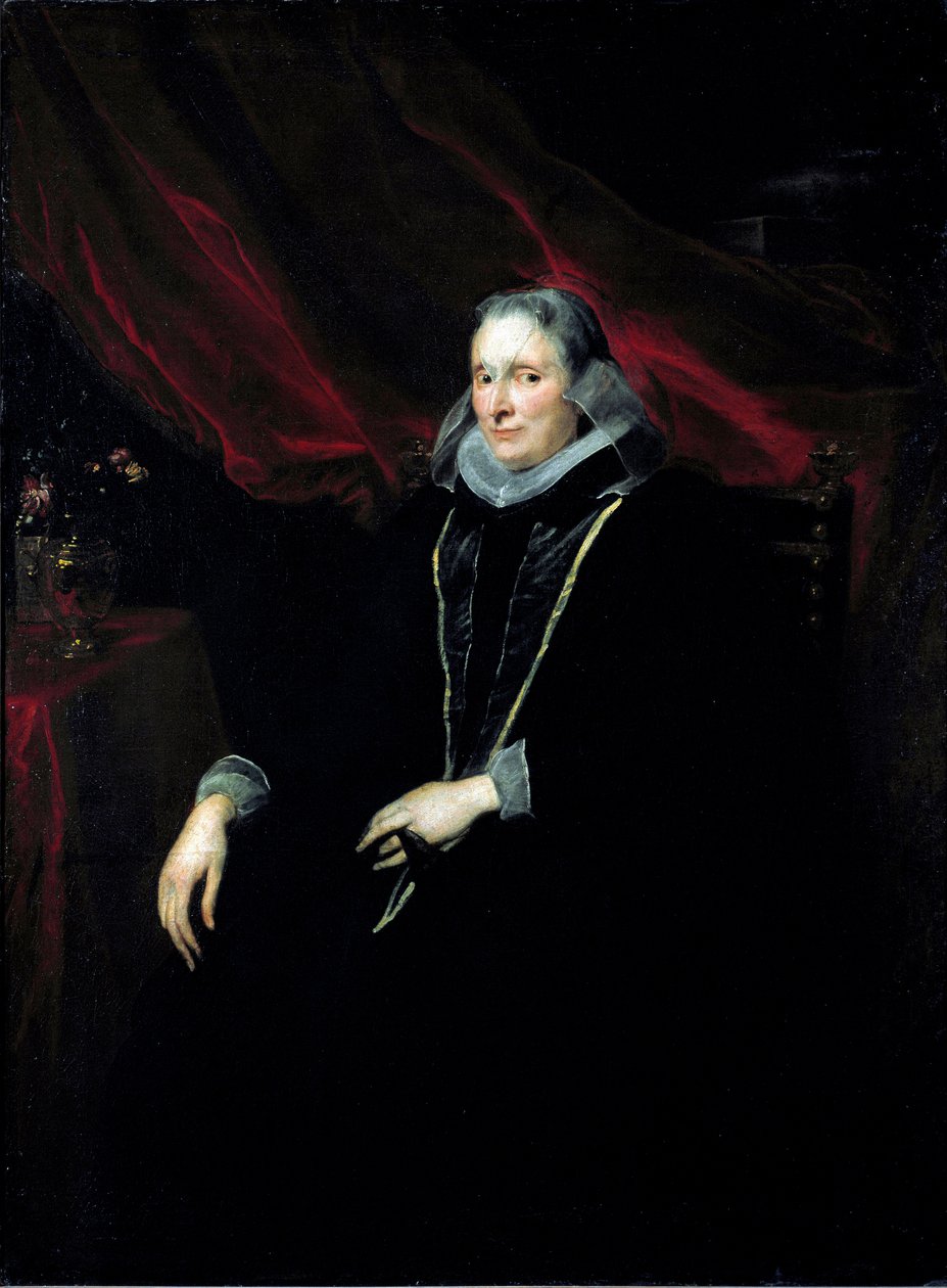 Luigia Cattaneo Gentile Tablosunun Portresi Antonie Van Dyck (1599-1641) tarafından 1621 dolaylarında Sun. 147x112 cm Strazburg, Güzel Sanatlar Müzesi by Anthony van Dyck