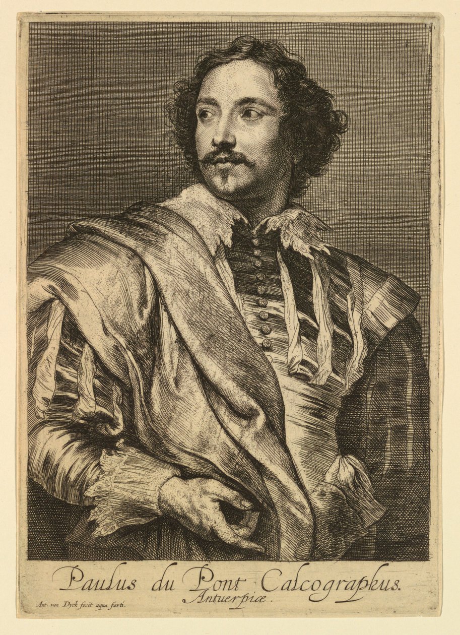 Önde gelen erkeklerin İkonlarından Paul Pontius'un portresi by Anthony van Dyck