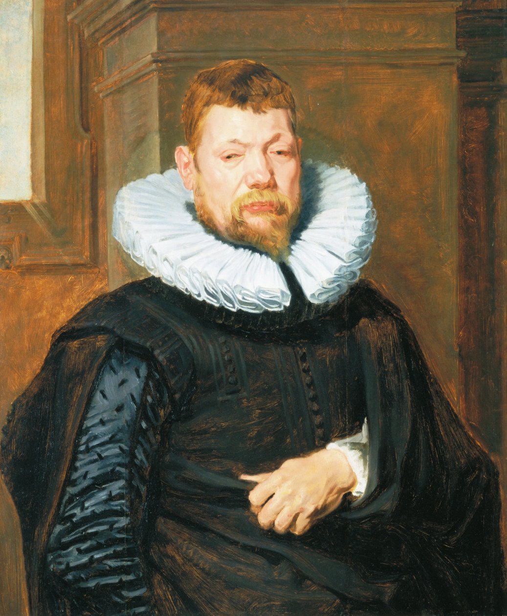 Sakallı Bir Adamın Portresi, c.1616 (meşe panel üzerine yağlı boya) by Anthony van Dyck