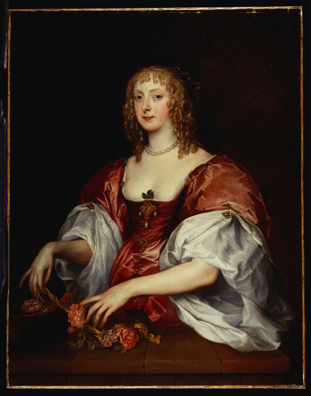 Geleneksel olarak Carnarvon Kontesi olduğu düşünülen bir Hanımefendinin Portresi by Anthony van Dyck