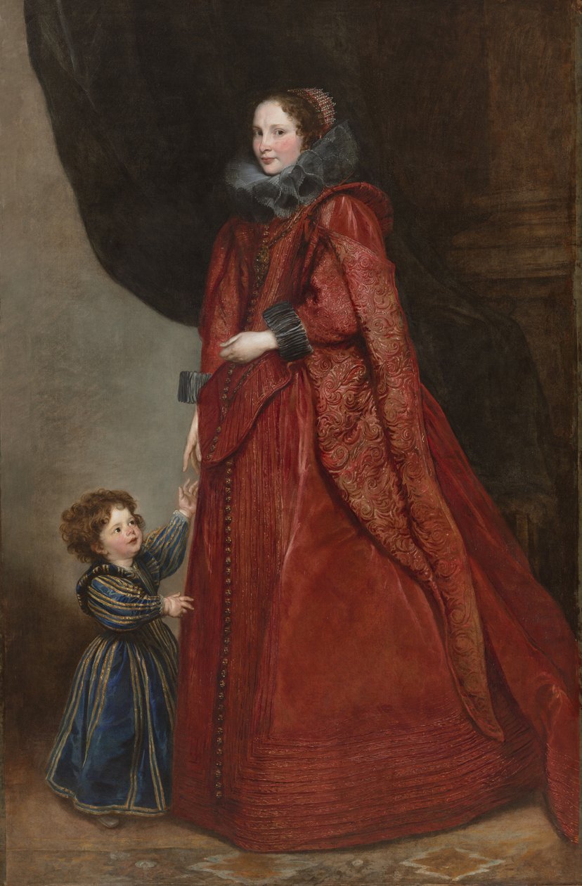 Bir Kadın ve Çocuk Portresi, c.1623-25 (tuval üzerine yağlı boya) by Anthony van Dyck