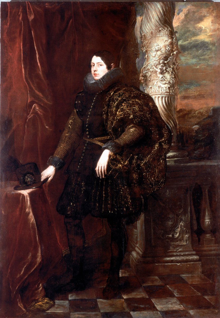 Spinola ailesinden bir beyefendinin portresi veya genç bir aristokrat portresi Resim Antonie Van Dyck (1599-1641) 1623-1625 yakl. Güneş. 243x170 cm Genler, Galleria di Palazzo Rosso by Anthony van Dyck