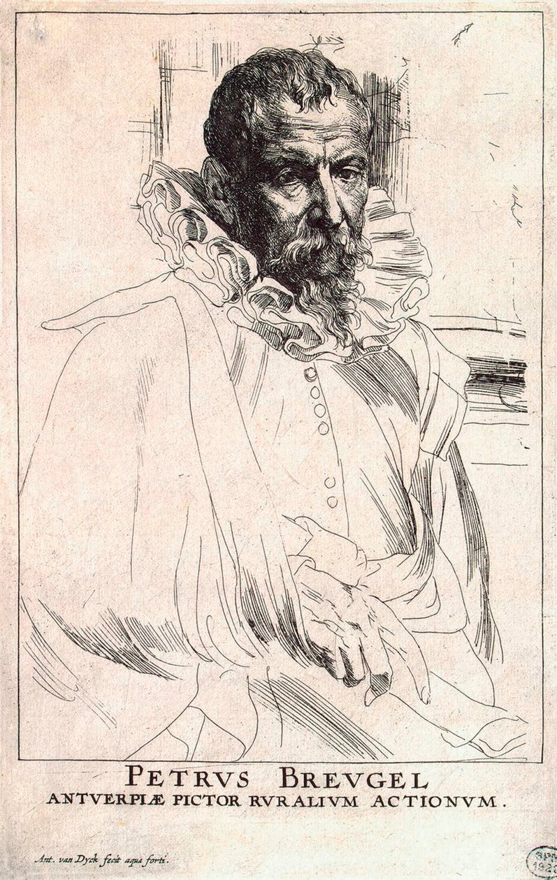 Ressam Pieter Bruegel the Younger'ın portresi, 1564-1636, 17. yüzyılın başlarında by Anthony van Dyck