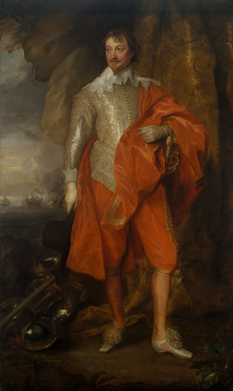 Robert Rich, İkinci Warwick Kontu, c.1632-35 (tuval üzerine yağlı boya) by Anthony van Dyck