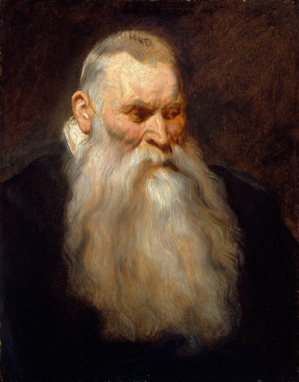 Beyaz Sakallı Yaşlı Bir Adamın Çalışma Başkanı, yaklaşık. 1617-20. by Anthony van Dyck
