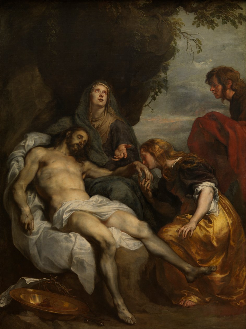 Ölü Mesih Üzerine Ağıt, c.1629 (tuval üzerine yağlı boya) by Anthony van Dyck