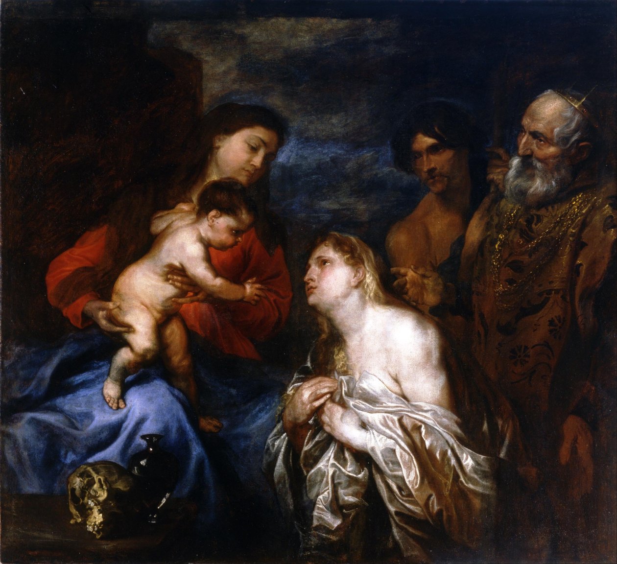 Tövbe eden günahkarlarla Bakire ve Çocuk by Anthony van Dyck