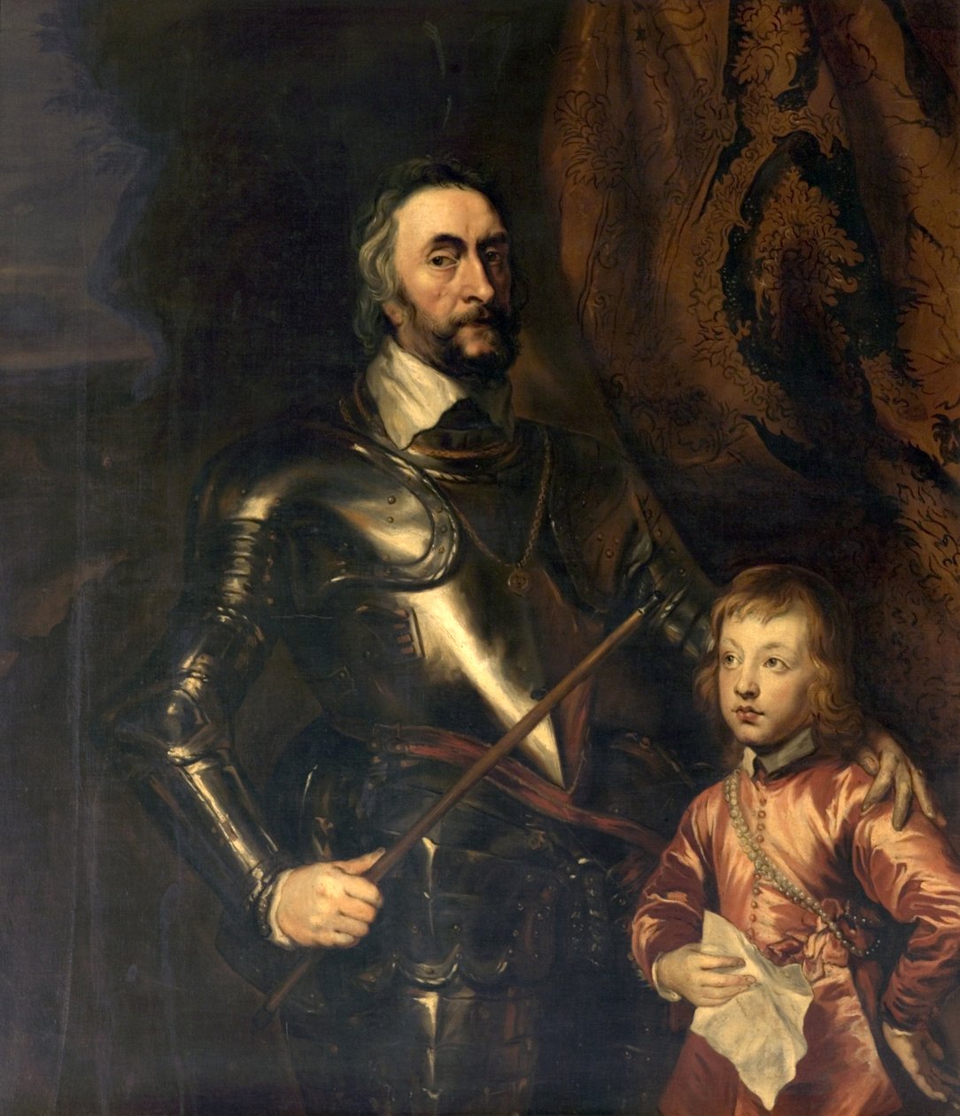 Thomas Howard, Arundel Kontu ve Oğlu Lord Maltravers by Anthony van Dyck