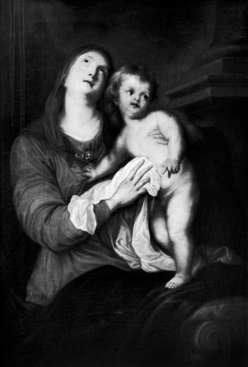 bakire ve çocuk by Anthony van Dyck