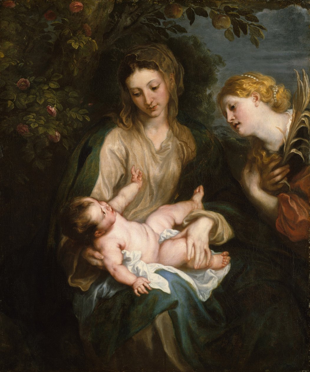 İskenderiyeli Azize Katerina ile Bakire ve Çocuk, c.1630 by Anthony van Dyck