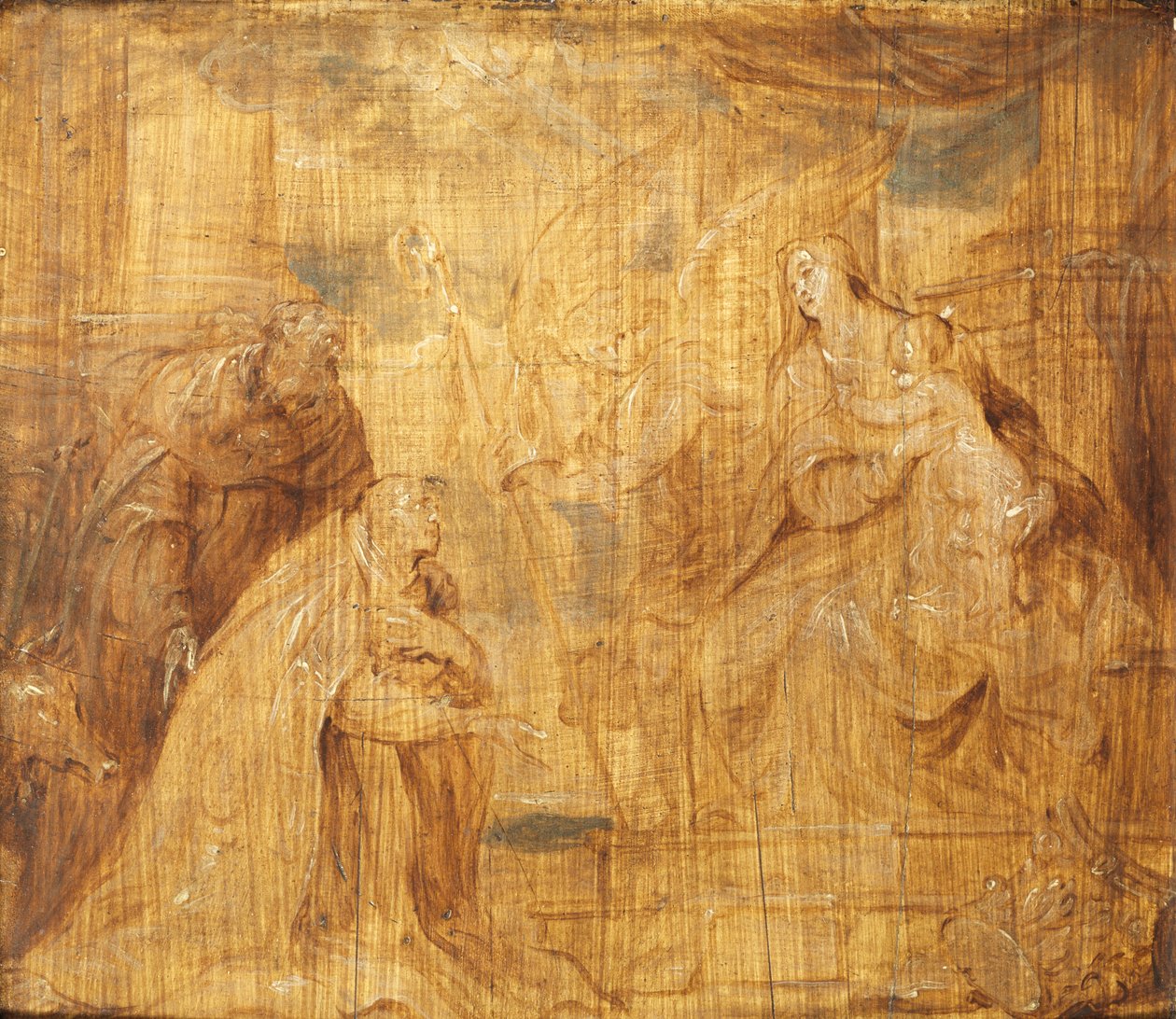 Bakire ve Piskopos Donörlü Çocuk ve Aziz Anthony Abbot, 1628-32 by Anthony van Dyck