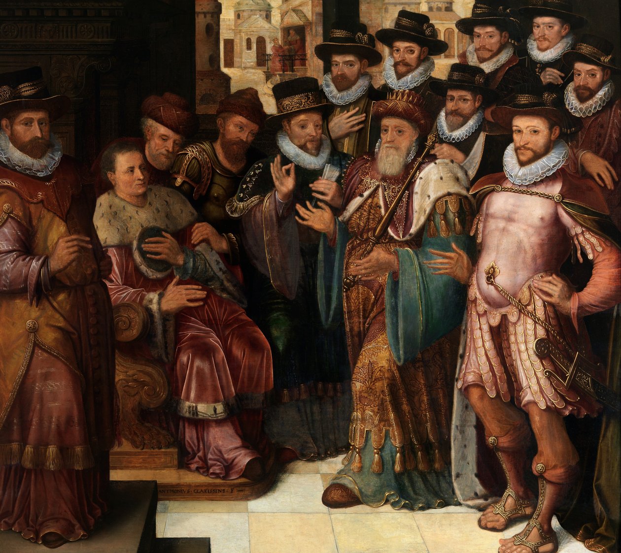 Cambyses'in Yargısı (panel üzerine yağlıboya) by Anthuenis (1536 1613) Claeissins or Claeissens