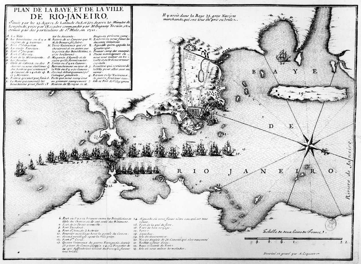 Rio de Janeiro Körfezi ve Şehri Planı ve 1711