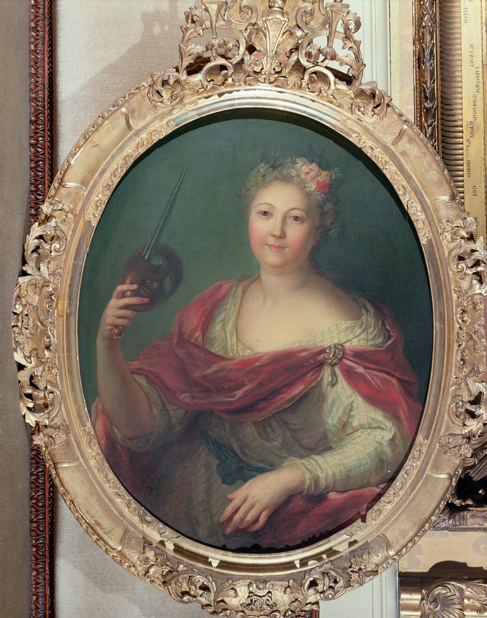 Mlle Desmares, Thalia, Komedi İlhamı, c.1720 olarak by Charles Antoine Coypel