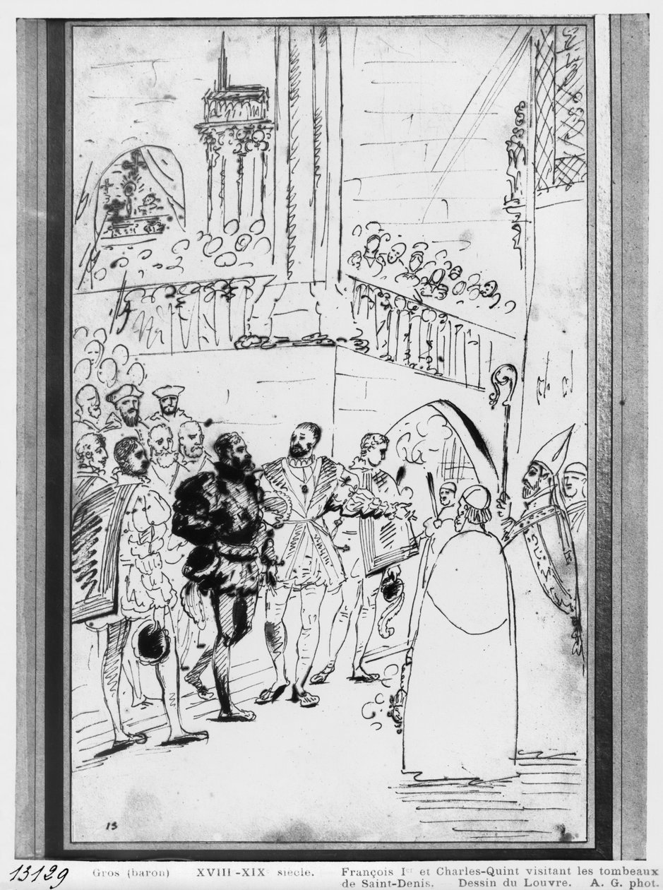 Francis I ve Charles V, Saint-Denis Abbey Kilisesi