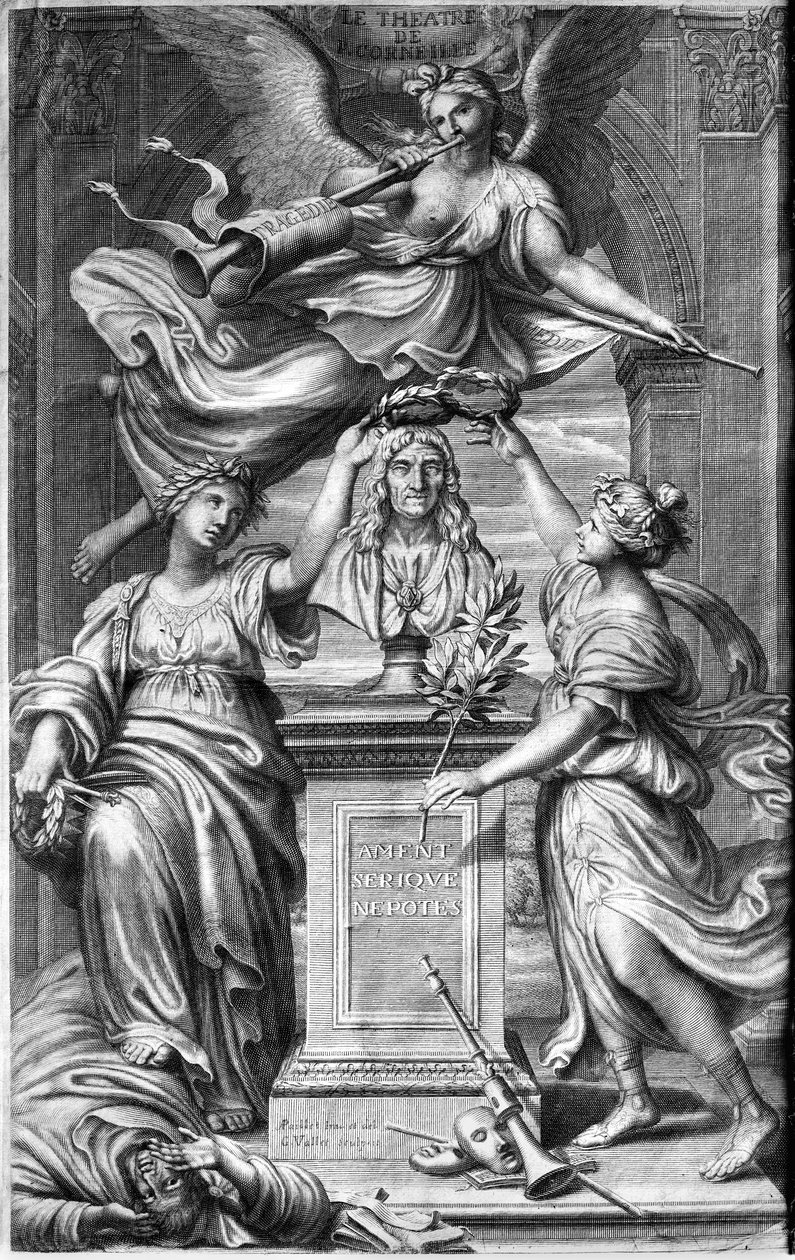 Guillaume Vallet (1632-1704) tarafından oyulmuş Le Theatre de P. Corneille