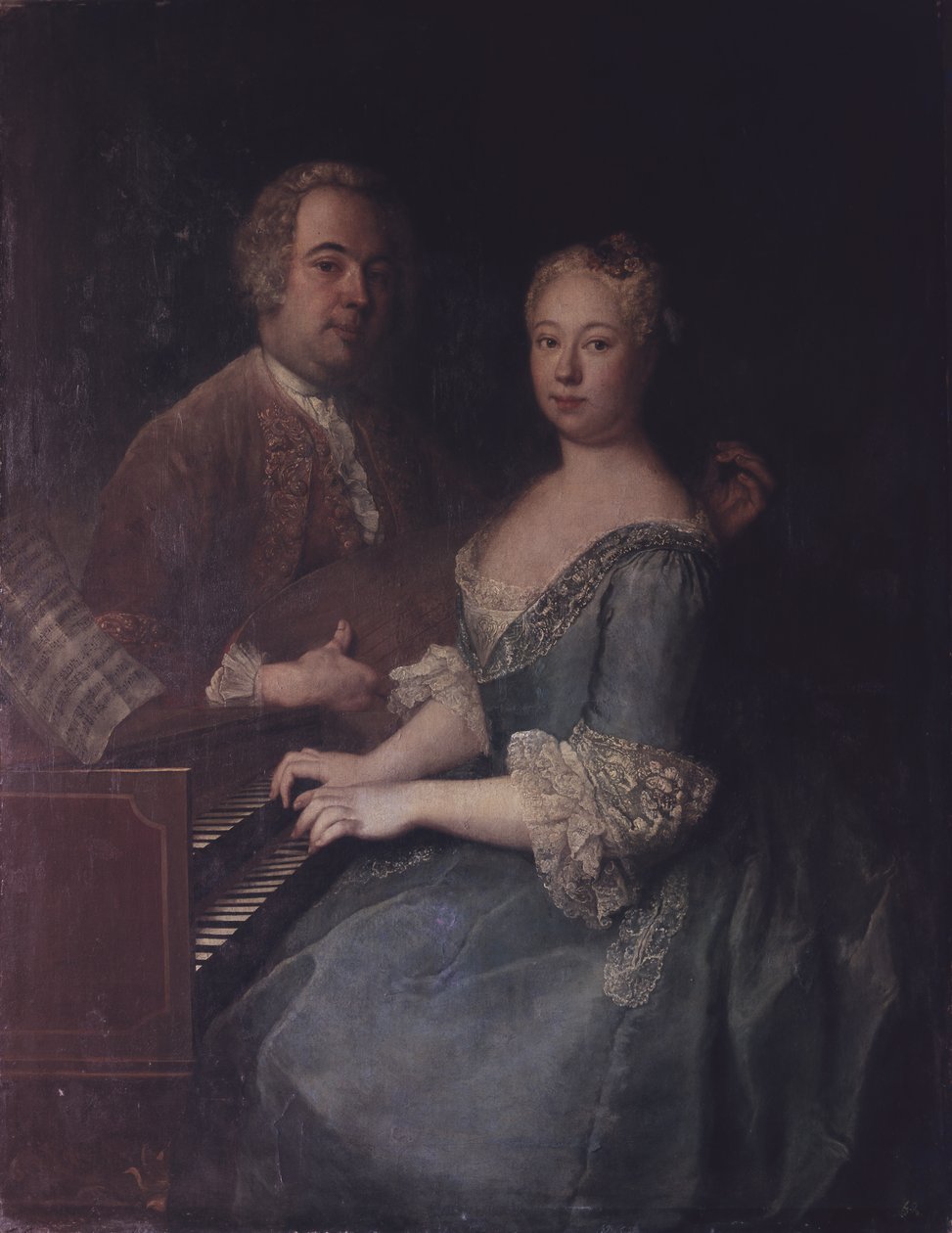 Karl-Heinrich Graun ve karısı Anna-Louise, c.1735 by Antoine Pesne
