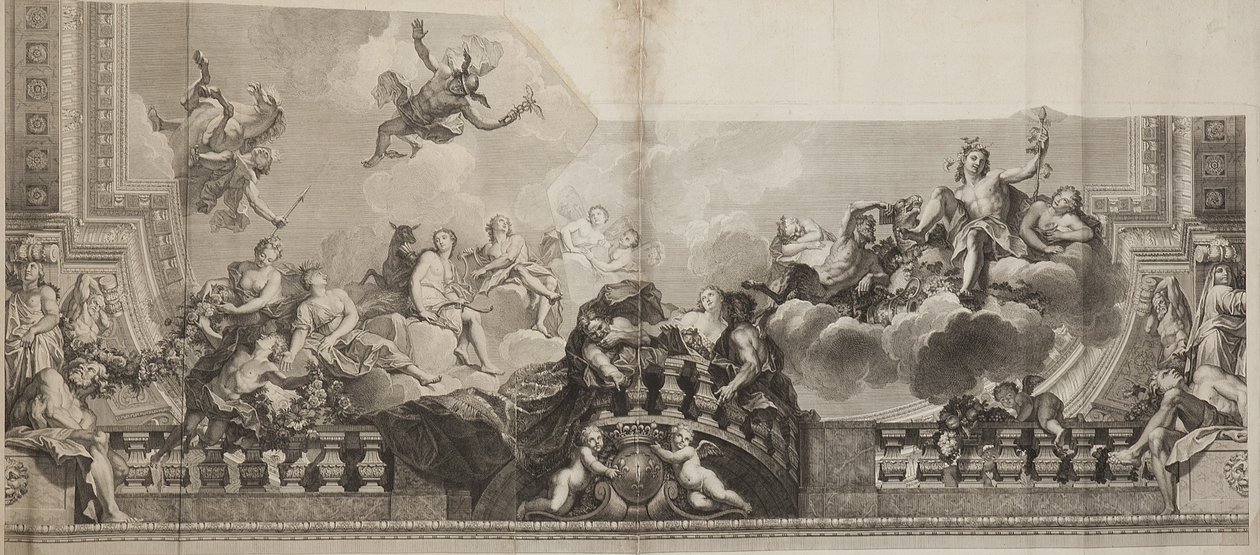 Nicolas Henri Tardieu (1674-1749) tarafından oyulmuş Palais Royal Büyük Galerisi